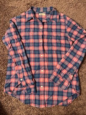 Women’s Faherty Plaid Pink Flannel Size XS